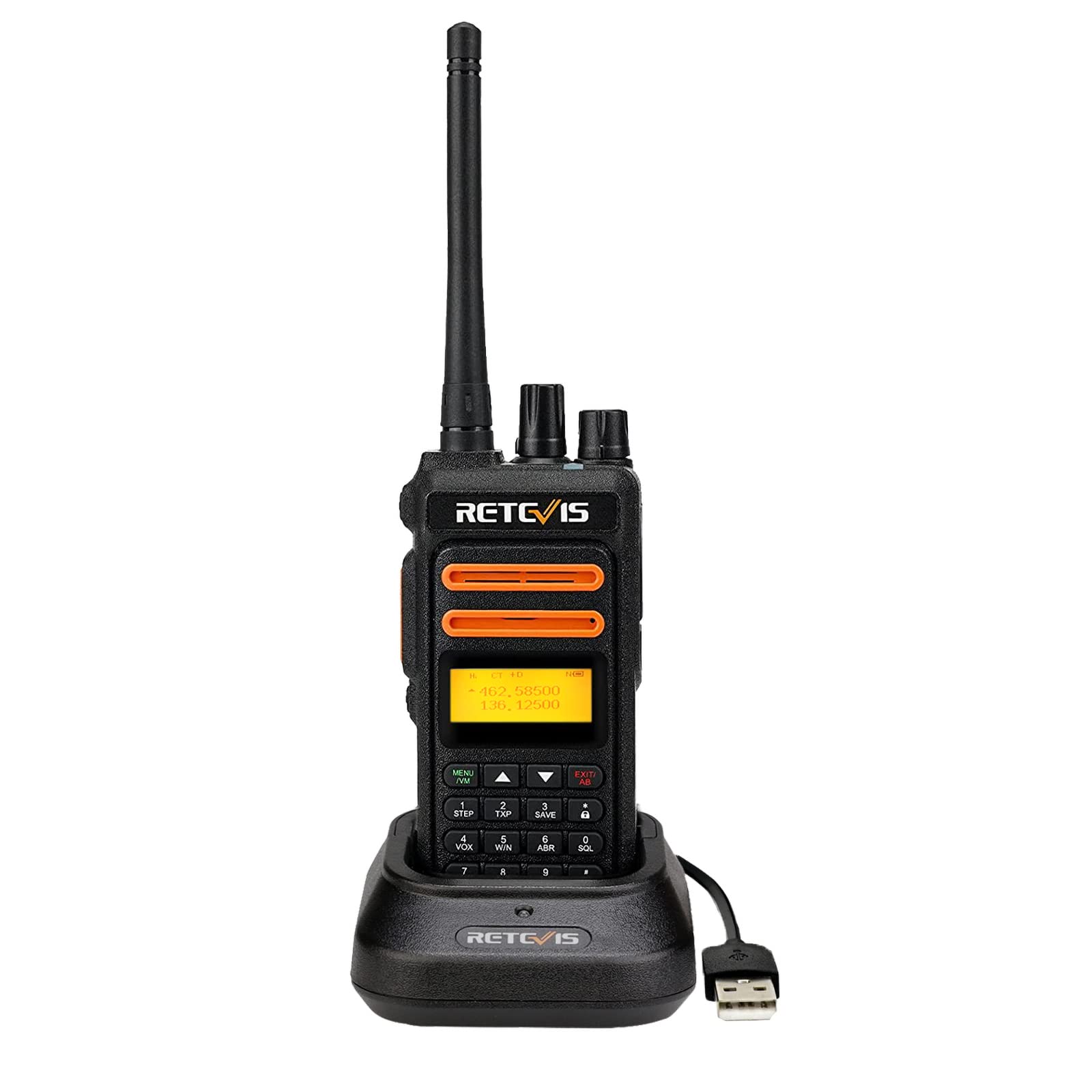 Photo 1 of Retevis RT76P 2 Way Radio Long Range, Walkie Talkies for Adults, High Power, Repeater, LCD Display, NOAA Weather Alert, VOX, Two Way Radio for Camping Hiking (1 Pack)