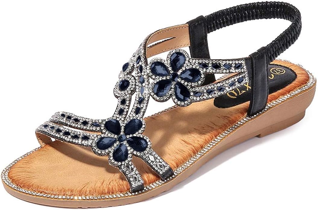flat sandals with bling