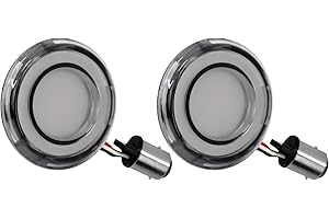 HDBUBALUS Motorcycle Front Turn Signal 1157 LED Bullet Double Contacts Running Light for Harley Touring Softail Dyna Sportste