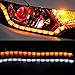 LED Daytime Running Light Sunsbell Flowing Turn Signal Light Car LED Strip Lights Headlight LED White/Amber DRL Strip - 2pcs