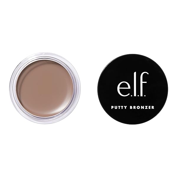 E.L.F. PUTTY BRONZER, CREAMY & HIGHLY PIGMENTED FORMULA, CREATES A LONG-LASTING BRONZED GLOW, INFUSED WITH ARGAN OIL & VITAMIN E, FEELIN’ SHADY, 0.35 OZ (10G)