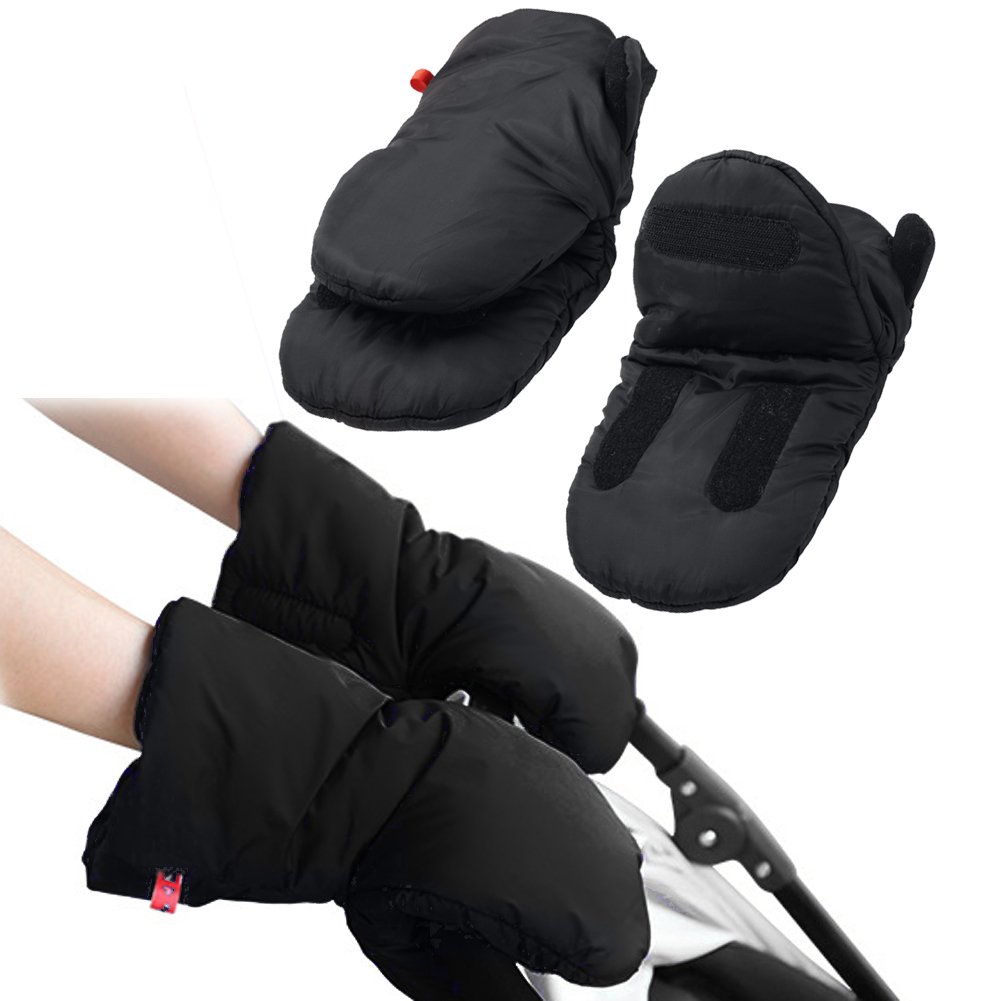 Cochecito de bebé mano Muff Extra gruesa impermeable anticongelante paseo guantes