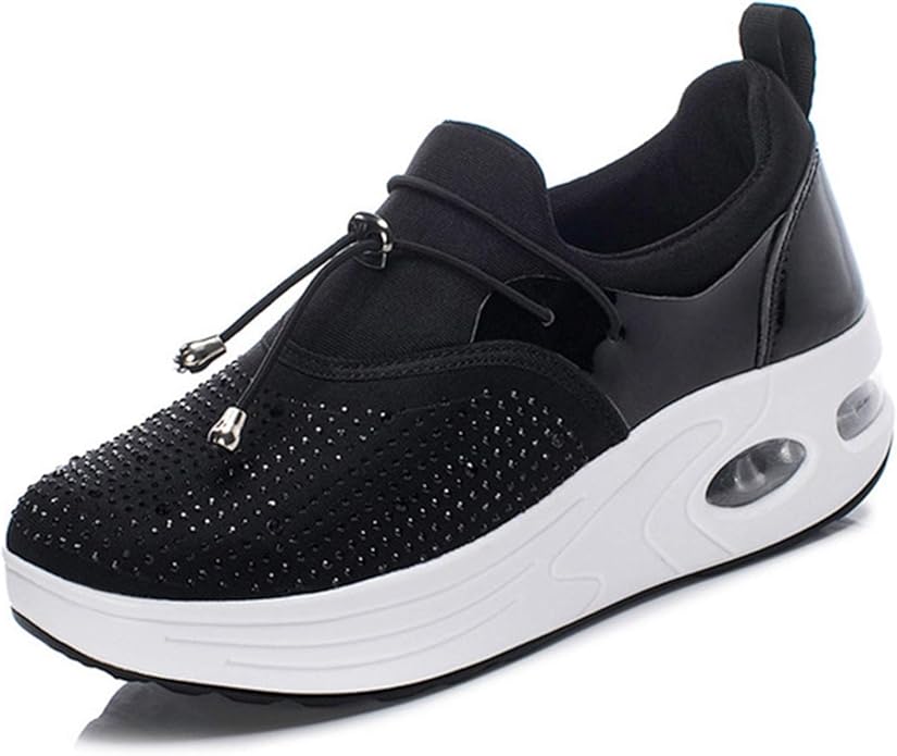 Women Wedge Trainers Shock Absorbing Breathable Platform Casual Shoes