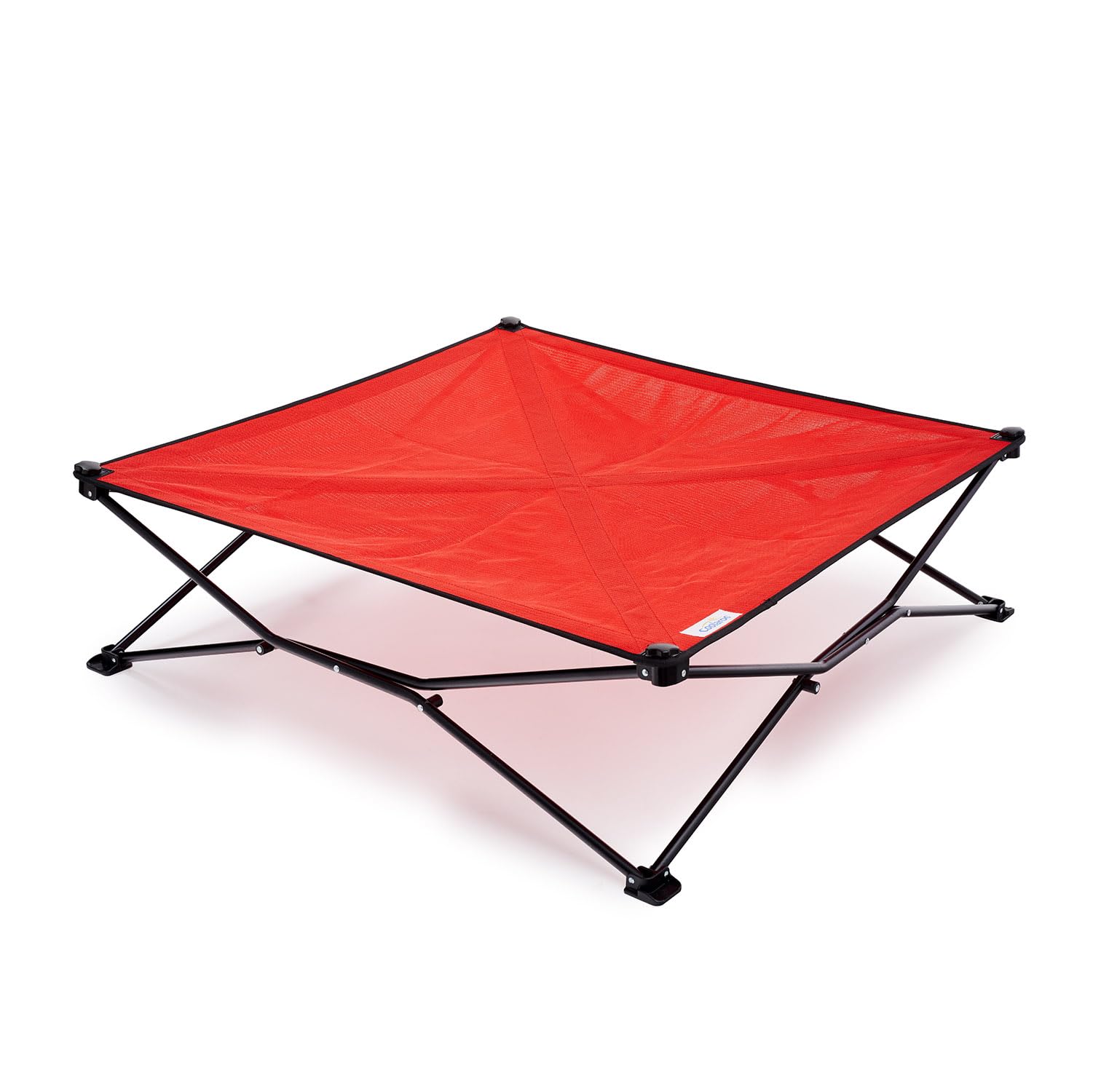 Coolaroo On-The-Go Elevated Dog Bed - Foldable Pop-Up Travel Dog Bed with Breathable, Moisture-Resistant Fabric, Carry Bag Included, Lightweight & Portable, Red, Extra Large Image