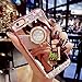 iPhone 6s Plus Case, Luxury Crystal Rhinestone Soft Rubber Bumper Bling Diamond Glitter Mirror Makeup Case with Ring Stand Holder for iPhone 6 Plus & 6s Plus (Rose Gold)