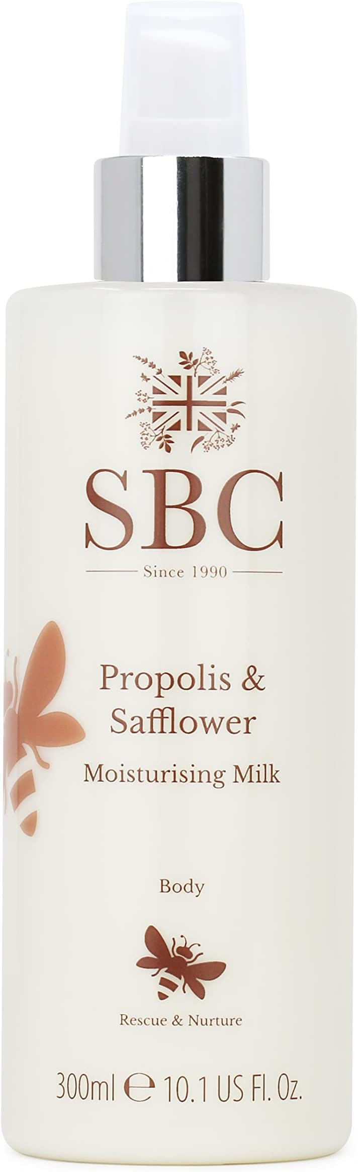 SBC Skincare Propolis Safflower Moisturising Milk 300ml Skin Smoothing Body