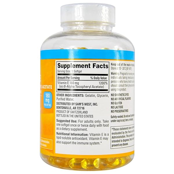 MEMBERS MARK VITAMIN E 180MG, 500 COUNT