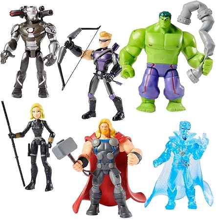 Amazon マーベル コミックス Usaディズニーストア限定 トイボックス アクションフィギュア 6パック アベンジャーズ ギフトパック ソー ウォーマシン ホークアイ ブラックウィドウ ドクター ストレンジ ハルク Marvel Comics 19 Usa Disney Store