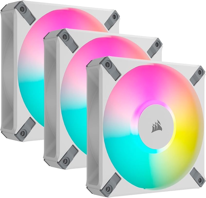 Corsair iCUE AF120 RGB Elite 120mm Triple Fan Kit White