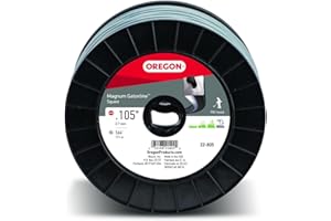 Oregon Magnum Gatorline 105 Trimmer Line Heavy Duty, Professional Square Weed Wacker String for Gas and Electric Grass Trimmer and Brushcutters, Fits Most Standard Models .105" x 564-Foot (22-805)