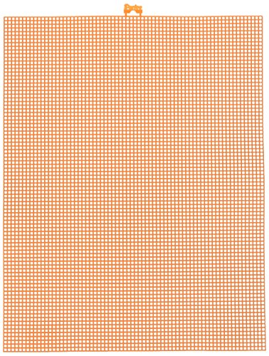 Darice Mesh Plastic Canvas - Orange - 10.5 x 13.5