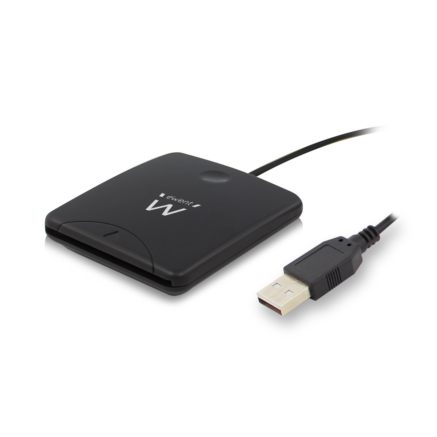 Ewent Smart Card Reader - Card and ID card reader - USB port - PC/SC and WHQL compatible, black