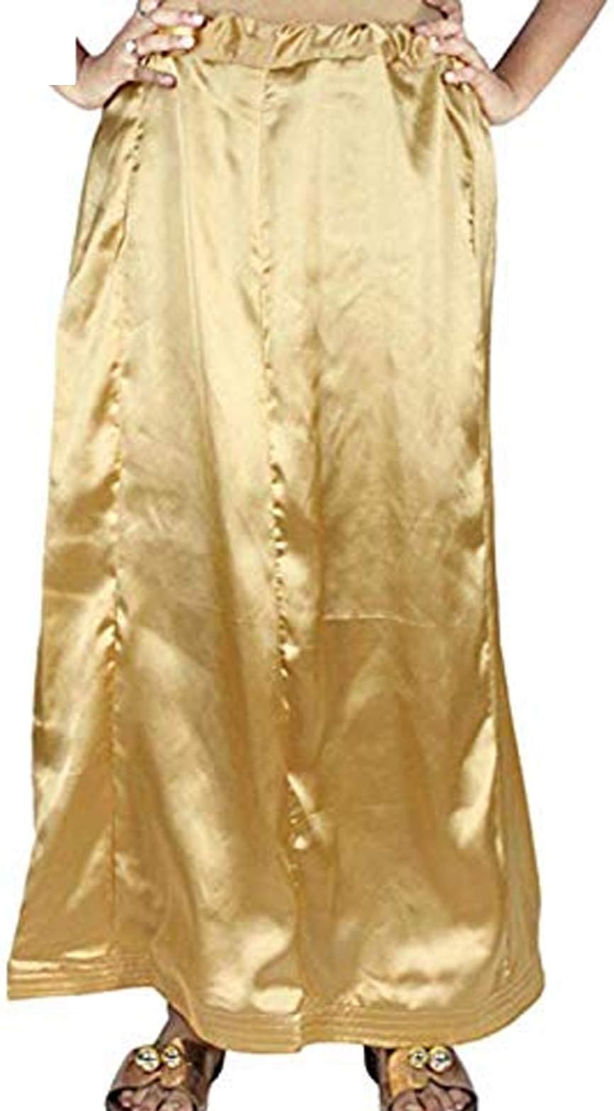 Classic Curves Women's Satin Petticoat Saree Satin Underskirt Sari Satin Silk Petticoat Underwear