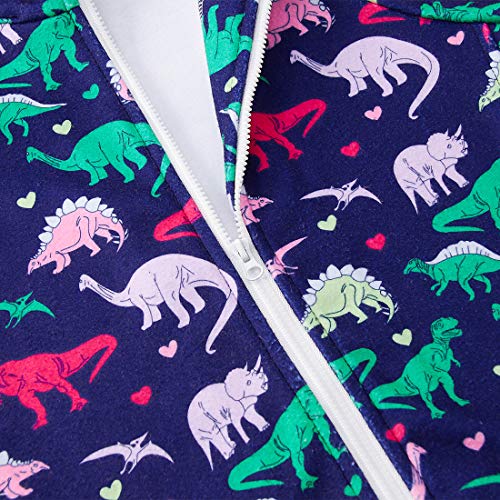 Kids4ever Girls Polar Fleece Jacket Dinosaur Sweatshirt Long Sleeve Sweaters Spring Fall Winter Outfits Clothes