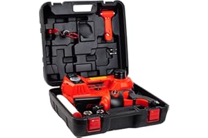 STANDTALL Electric Car Jack Kit 5 Ton 12V Electric Jack for Car with Impact Wrench and Tire Inflator Pump for SUV Sedan Truck Change Tires Garage Repair