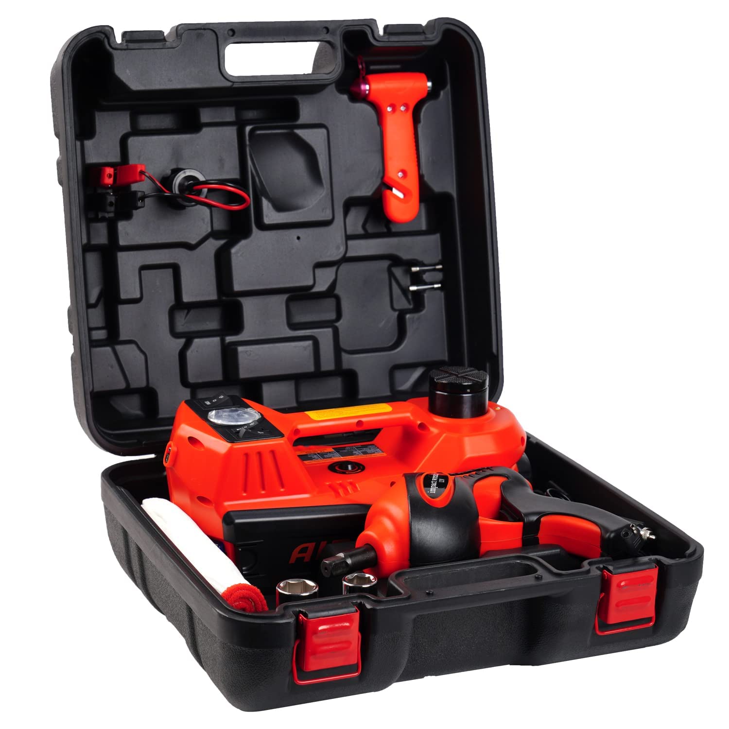 Photo 1 of STANDTALL Electric Car Jack Kit 5 Ton 12V Electric Jack for Car with Impact Wrench and Tire Inflator Pump for SUV Sedan Truck Change Tires Garage Repair