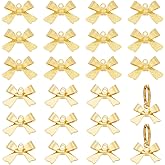 WADORN 60Pcs 2 Styles 18k Gold Plated Bowknot Charms, Golden Bow Dangle Pendants Gold Bow Tie Charms Bulk Bowknot Connector Charm for Jewelry Making Necklace Earrings DIY Crafts Supplies