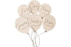 Wooden Baby Monthly Milestones Cards Decorative Wooden Milestones Signs for New Parents Photo Props & Keepsakes Newborn Photo