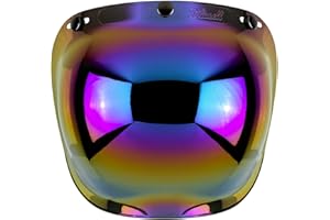 Biltwell Bubble Shield Rainbow Mirror - Anti-fog, Scratch Resistant, UV/A UV/B Resistant
