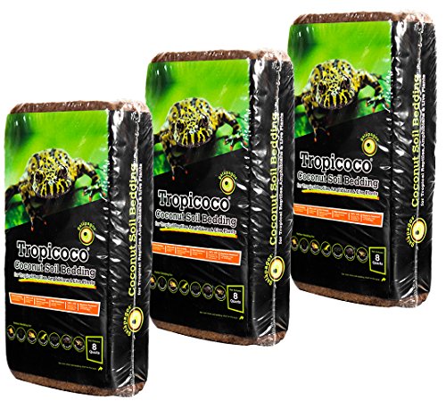 Galapagos Tropicoco Soil Brick Natural Coconut Soil Bedding - 8qt (3 Pack)