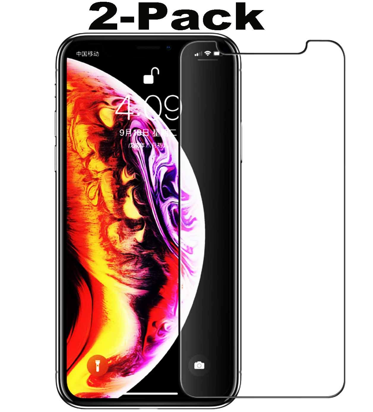 (2-Pack) CaseHQ Compatible with Apple iPhone 11 Pro Max/iPhone Xs Max Screen Protector 6.5 Inch 2019/2018 Release Tempered Glass 0.25mm Anti Scratch Advanced HD Clarity Work with Most Case