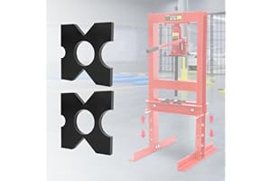 BIXIBIN 9.75" x 9.75" x 1" 2 Pcs Heavy-Duty Iron 20 Ton and 32 Ton Shop Metal Press Plates for Hydraulic Presses, H Frame Hydraulic Shop Press Plate