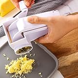 Cheese Grater with Handle, Parmesan Cheese Grater, Handheld Rotary Cheese Grater, Olive Garden Cheese Grater with 2 Stainless