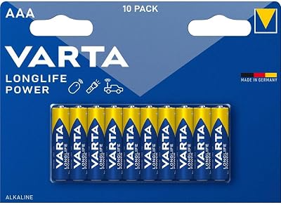 Longlife Power Batterie AAA Micro LR03 (pacco da 10) Batteria alcalina - Made in Germany - Ideali per giocattoli, torce, controller e altri dispositivi a batteria