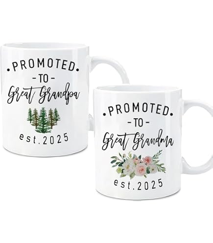 ZaH Mug Gift Coffee Mugs For Mum Dad Grandma Grandpa, Ceramic Mugs Tea Cup For Mother's Day Father's Day Christmas Birthday, Mug 12 OZ Blue, Great Grandpa
