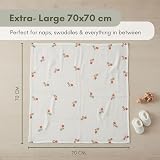 Tiny Trees Baby Muslin Cloths 6 Pack 70x70cm Extra Soft Cotton Muslin view 3