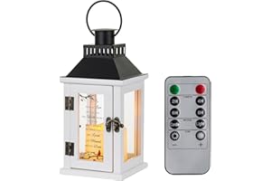 Staymoment White Memorial Lantern with LED Candle - Sympathy Gifts for Loss of Loved One, Bereavement Funeral Grieving Condolence Gift for Loss of Mother Father Husband Daughter Brother