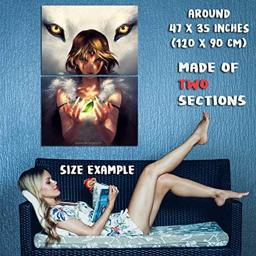 159877 Princess Mononoke Hayao Miyazaki Adventure Anime Decor Wall 47x35 Huge Giant Poster Print