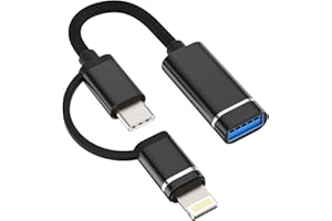 OTG Cable USB A Female to USB C Lightning Male Adapter Type 3.0 Converter Dongle Thunderbolt Camera Port Cord Mouse Adaptador
