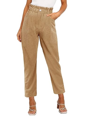 Wide Leg Corduroy Pants Women White Corduroy Wide Leg Pants For
