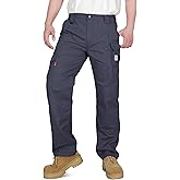 BOCOMAL FR Pants for Men Double Front Flame Resistant Cargo 10 Multi-Pockets Elastic Waist Work Pants