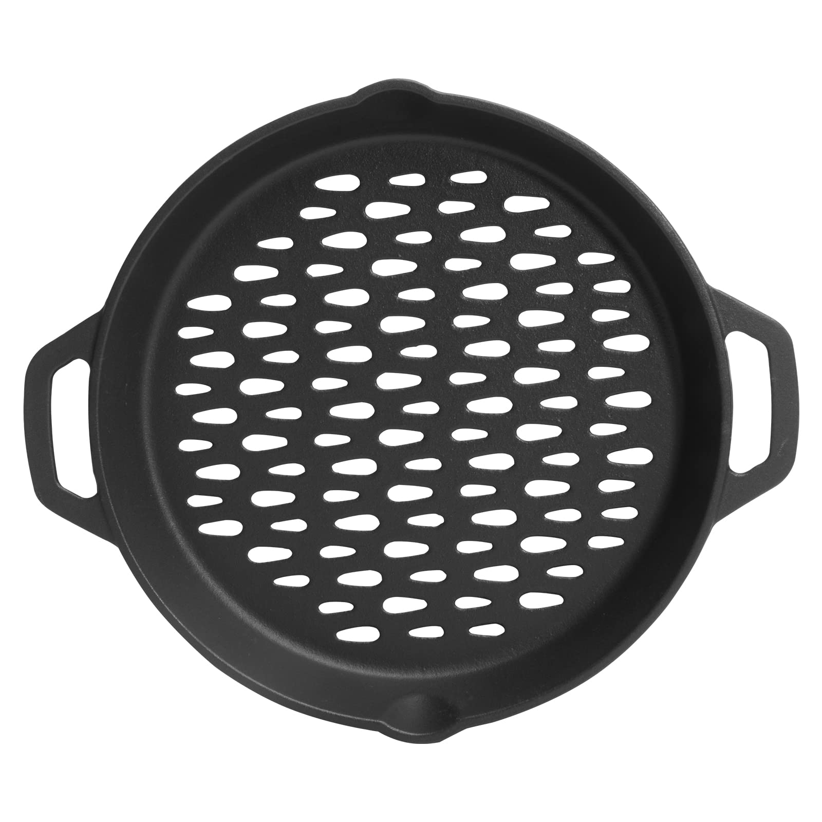 Photo 1 of *MINOR DAMAGE - USED*
MOASKER Round Cast Iron Grill Baskets for all Charcoal Smoker and Gas Grills,12 Inch Nonstick Cast Iron Grill Pan Tray Could Cooking Veggie Meat Fish -Dual Handle Grill Basket for All Outdoor Grills