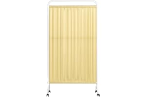 RAUMPA Medical Privacy Screen Portable 6 ft Tall Freestanding Room Divider Panel with Wheels, Rolling Temporary Wall Partition for Clinic Office Beauty Salon Yellow