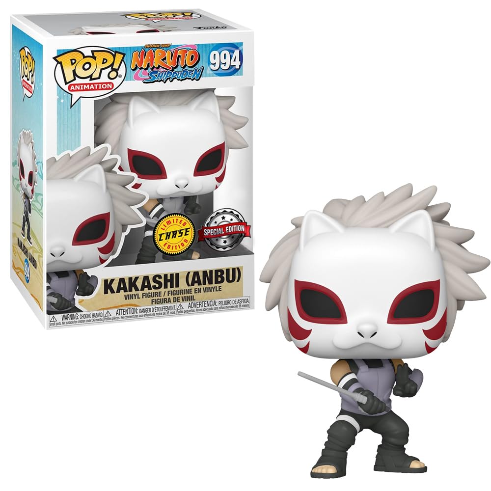 Funko POP Naruto: Shippuden Kakashi ANBU Chase Pop! Vinyl Figure - AAA Anime Exclusive (Bundled with Compatible Pop Box Protector Case), 3.75 inches