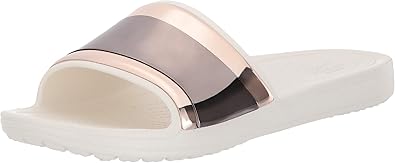 women's crocs sloane metalblock slide