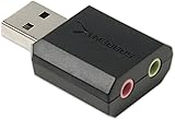 Sabrent USB External Stereo Sound Adapter for Windows and Mac. Plug and play No drivers Needed. [Black] (AU-MMSA)