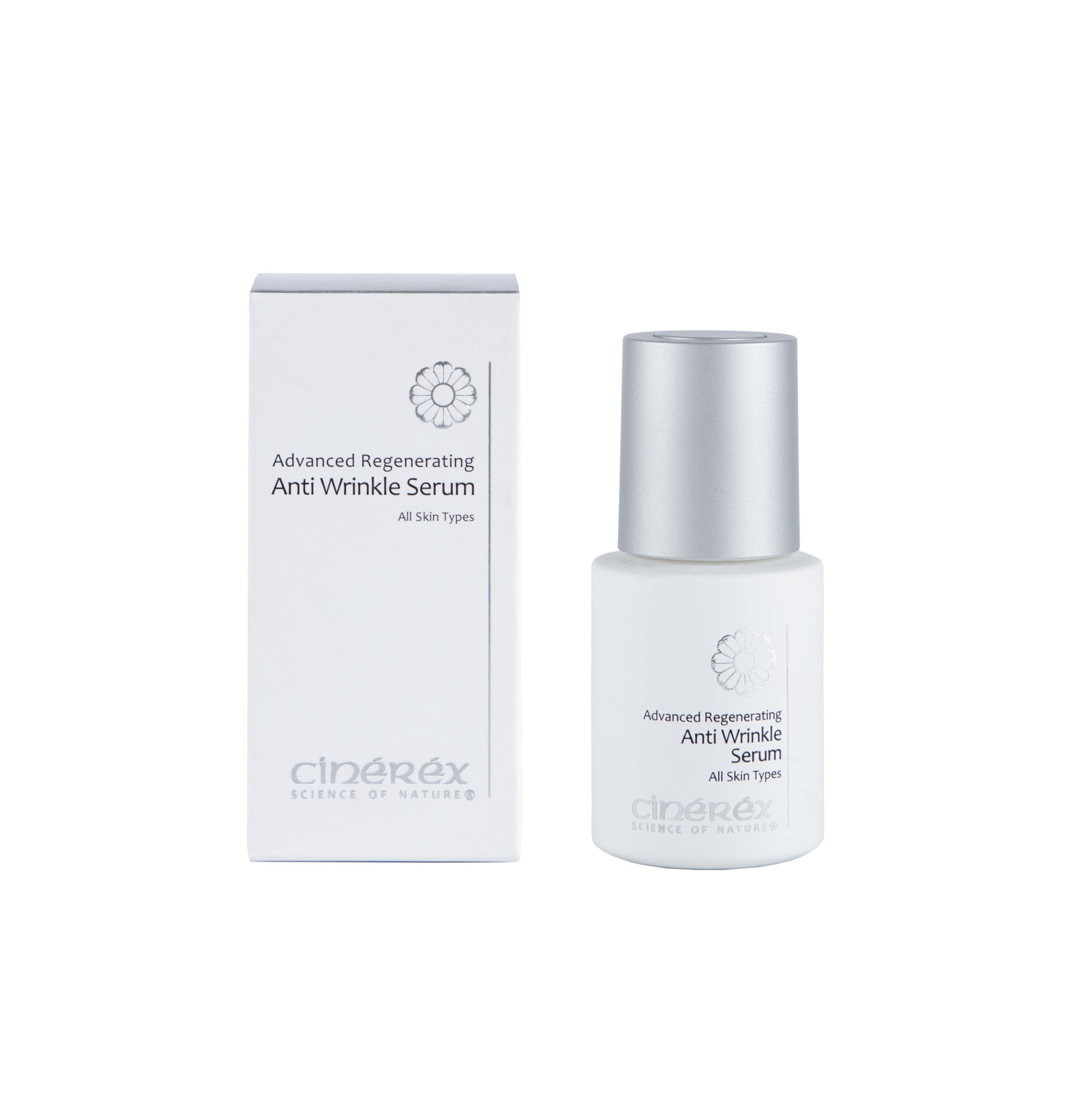 Cinere Advanced Regenerating Anti-Wrinkle Serum 30ml | Anti-Aging Peptide Serum | Visibly Reduce Wrinkles | Brightening | Skincare For Mature Skin | brightening Hydration | Firming & Plumping