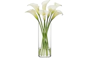 Large Clear Acrylic Cylinder Vase, 13.7 Inch Tall Hurricane Vase for Floating Candles, Unbreakable Plastic Flower Vase for We