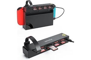Alxum Switch Game Card Reader - 8 in 1 Switch Game Card Holder for Nintendo Switch/Switch OLED Console, Switch Multi Game Rea