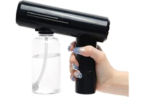 3T GROUP Mini Disinfectant Barber Spray Gun,Nano Atomizer Sprayer Gun,Rechargeable Alcohol Spary Bottle Gun,Electric Sanitizer Fogger Machine for Indoor Outdoor 8.8 OZ Black