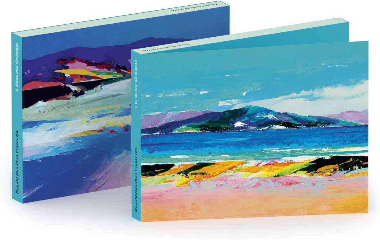 Royal Academy of Arts Donald Hamilton Fraser Landscapes Set of 6 Art Greeting Cards (17 x 12 cm), gold|blue|black|green