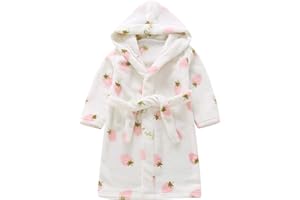 Toddler Baby Boys Girls Cartoon Bathrobes Flannel Night-Robe Sleepwear Baby Boy Winter Jacket