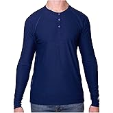 MERIWOOL Men's Base Layer Long Sleeve Henley - Lightweight Merino Wool Thermal