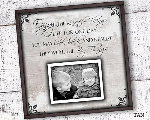 16x16 Picture Frame Enjoy the Little Things in Life, family photo frame, magnetic picture frame, canvas