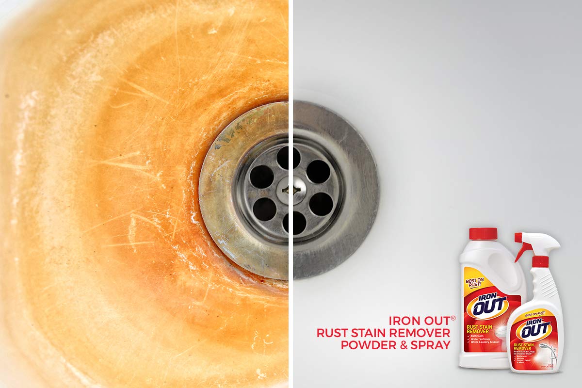 IRON OUT IO30N Rust Stain Remover Powder, 1 lb 12 oz Bottle, 2 Count