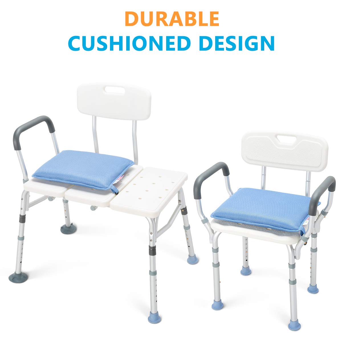 OasisSpace Shower Chair Cushion, Transfer Bench Shower Stool Bath Seat